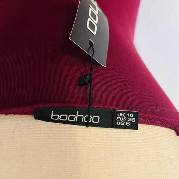 boohoo red maxi dress with slit - Picture 5 of 6